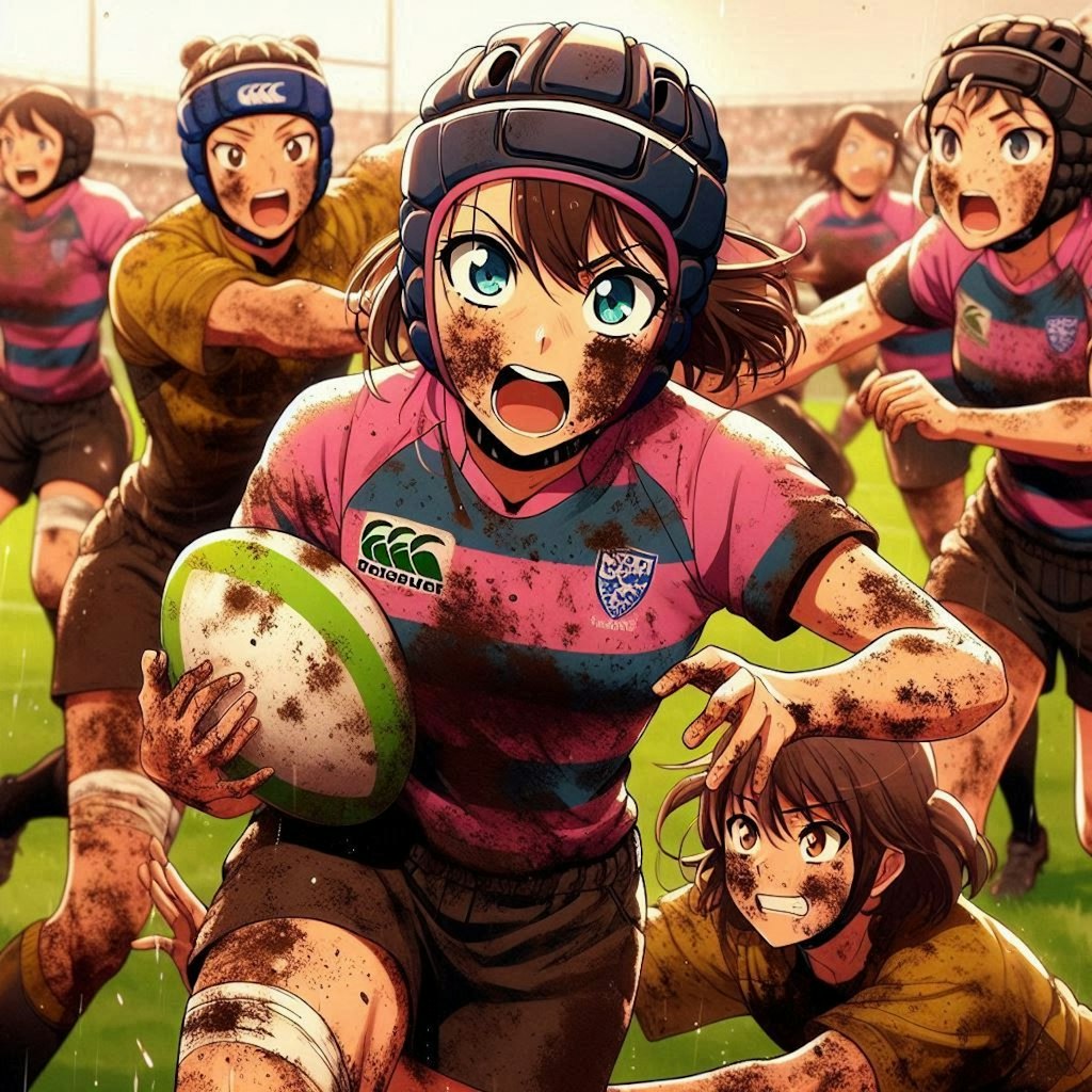 🏉泥まみれの女子ラグビー 136