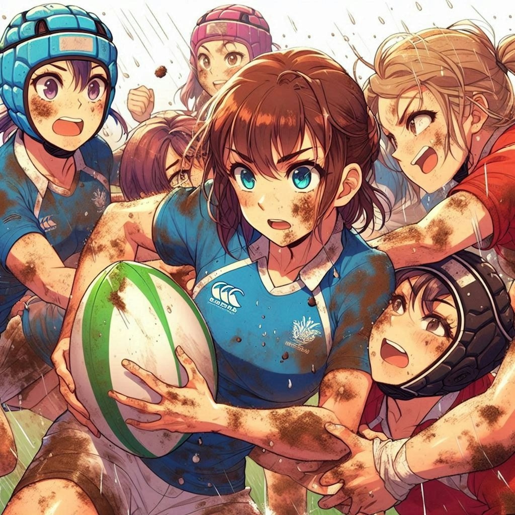 🏉泥まみれの女子ラグビー 136