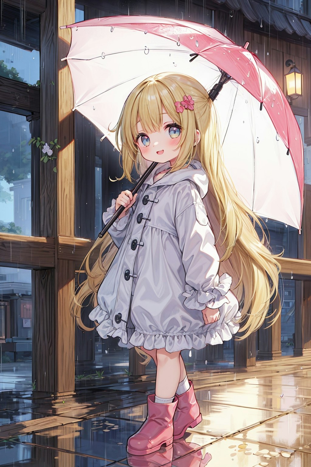 傘と雨