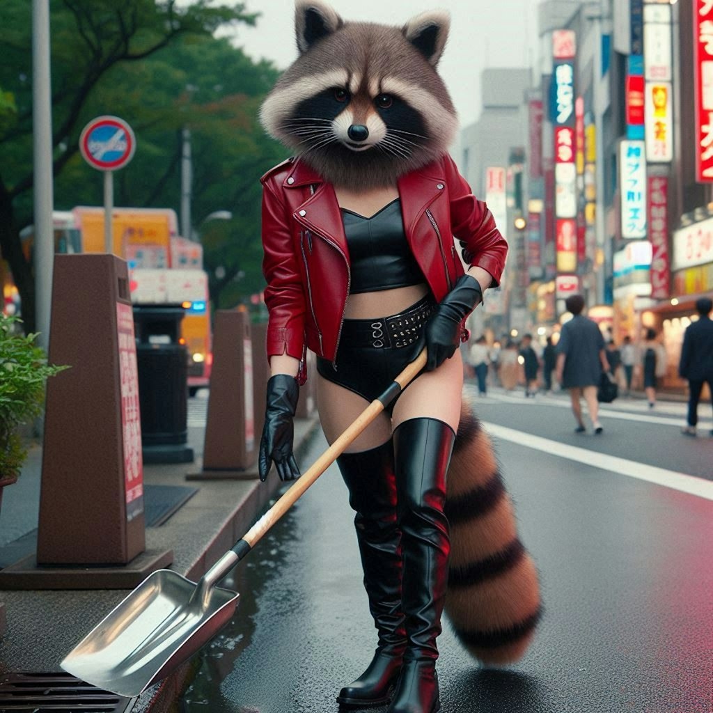 アライグマ娘は綺麗好き