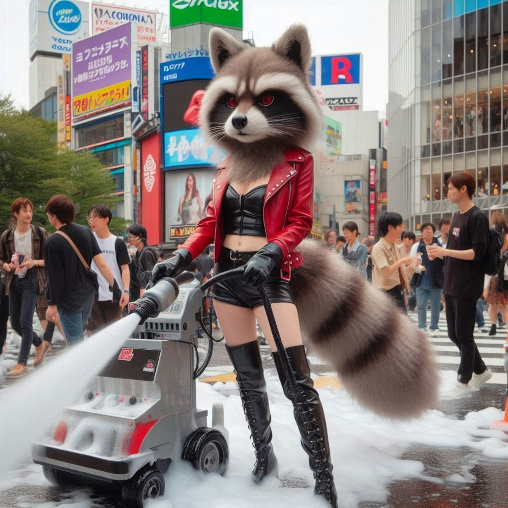 アライグマ娘は綺麗好き