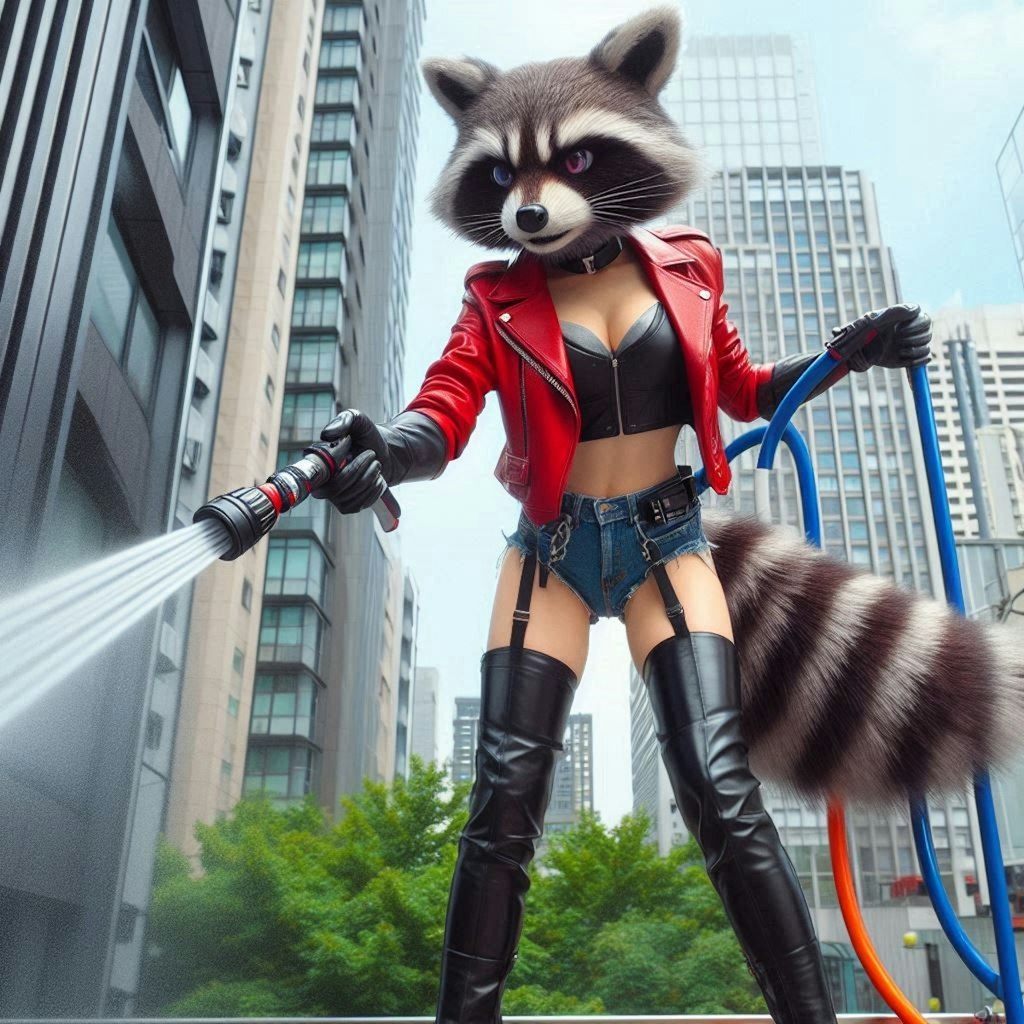 アライグマ娘は綺麗好き