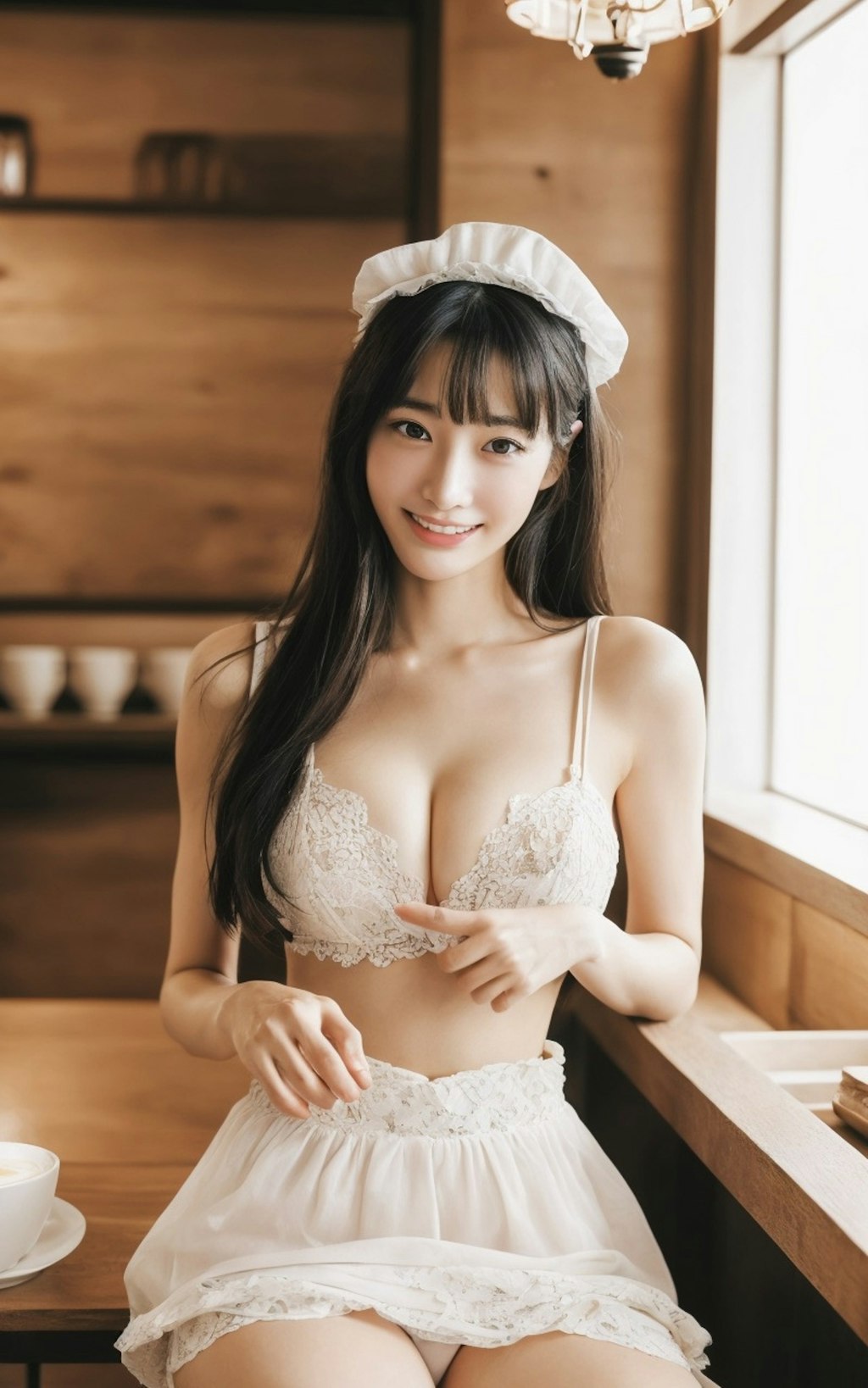 恥じらいメイド喫茶 ご主人さまに特別なご奉仕をします…【AIグラビア写真集】