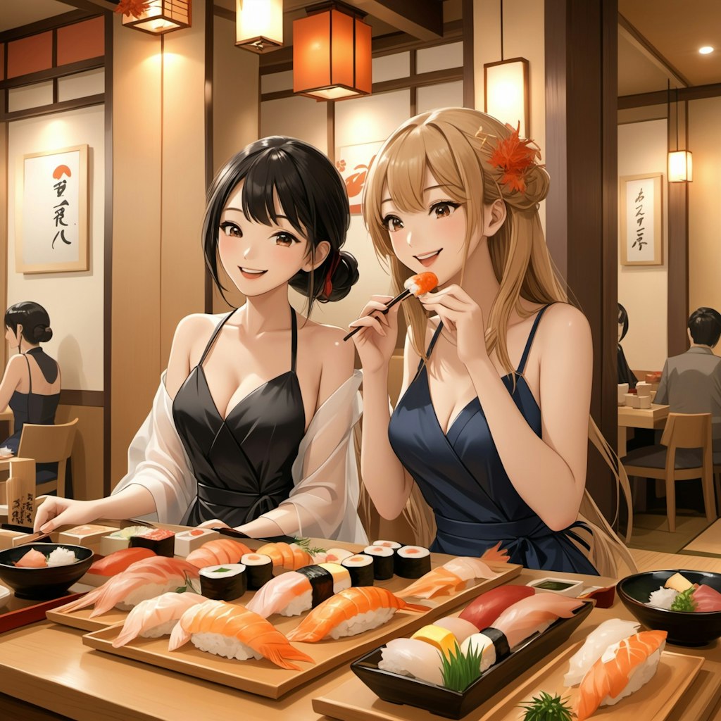 お寿司屋さんを貸し切ったよー🍣