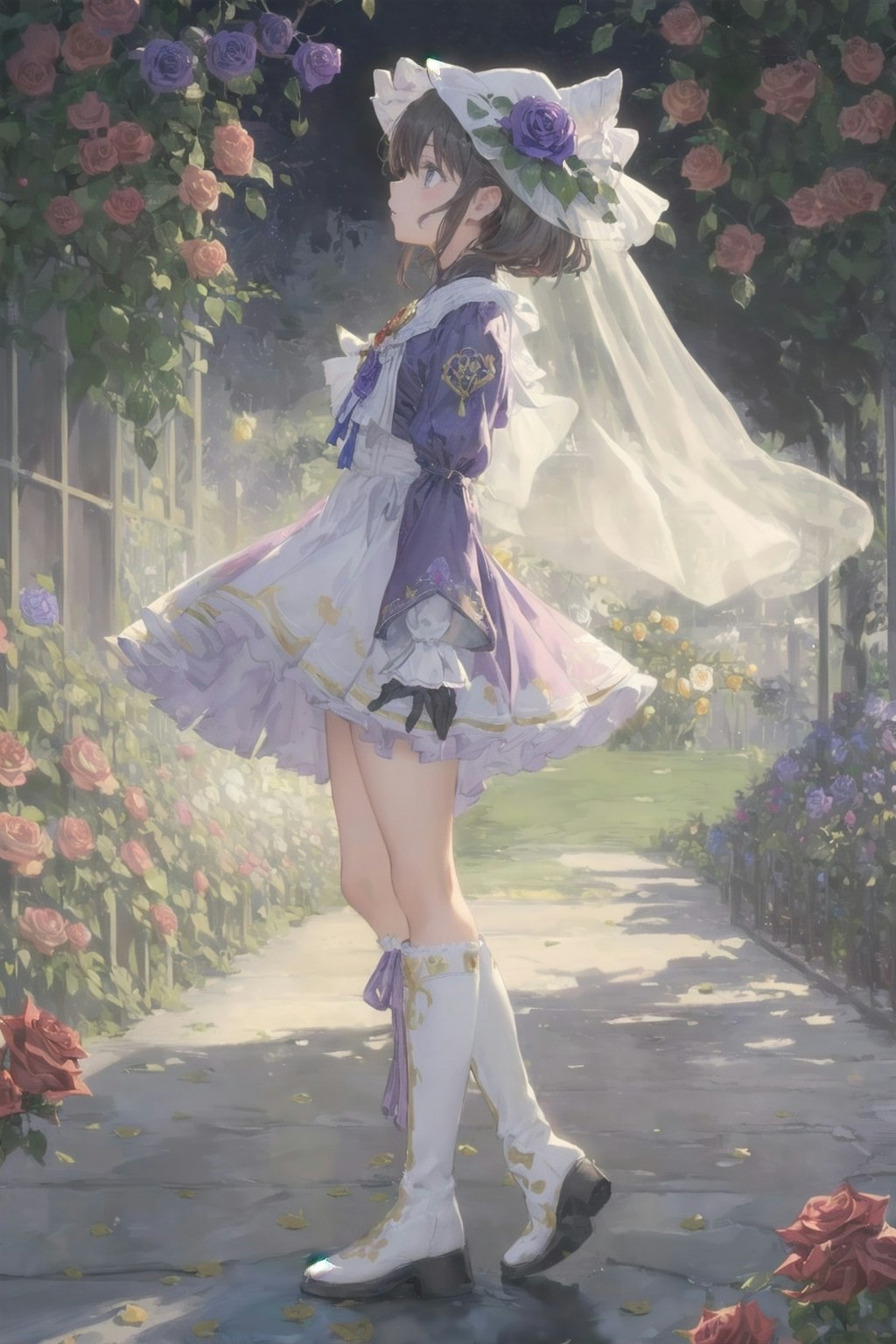 魔法少女風衣装の少女