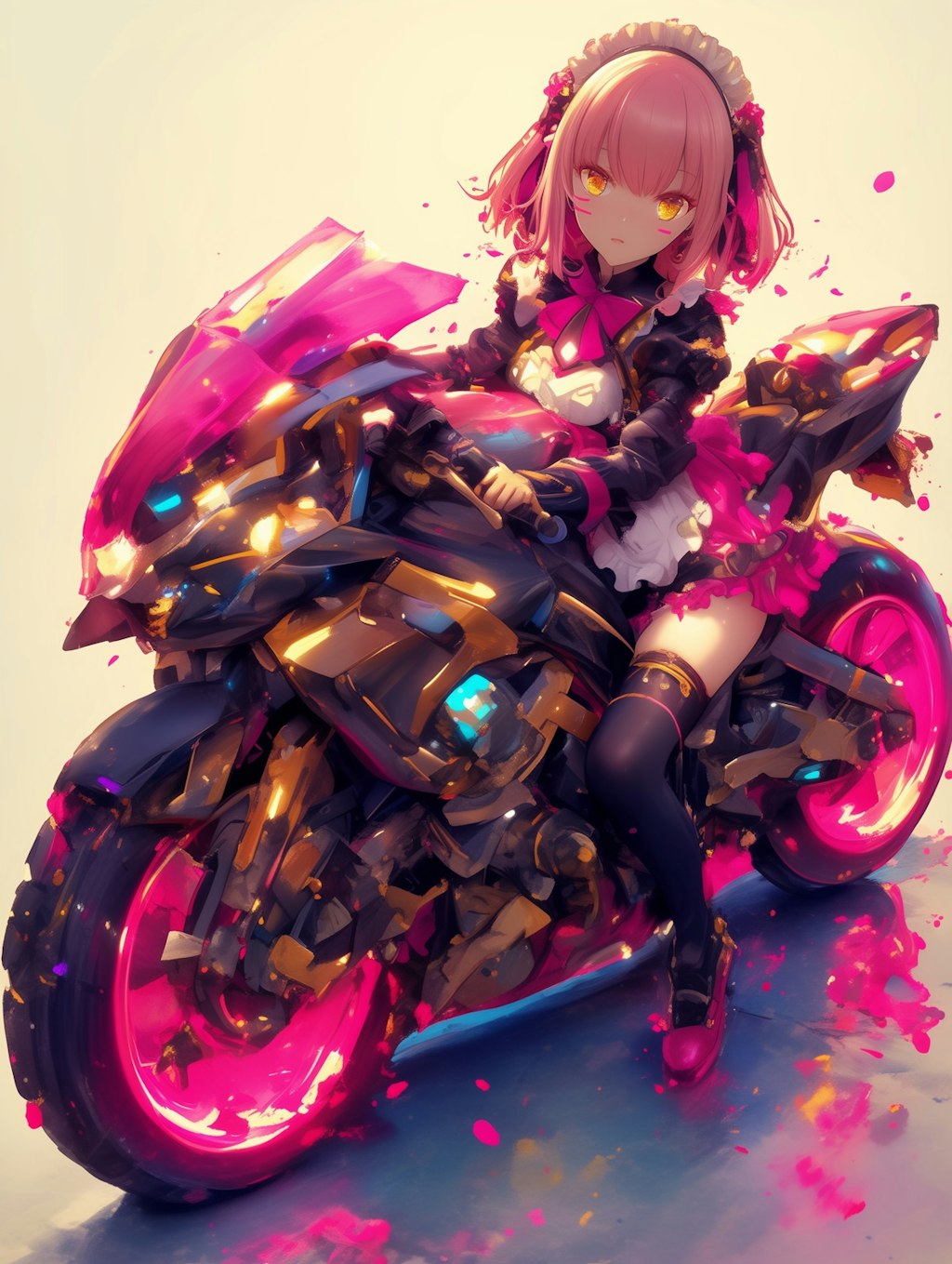 キラキラのバイク