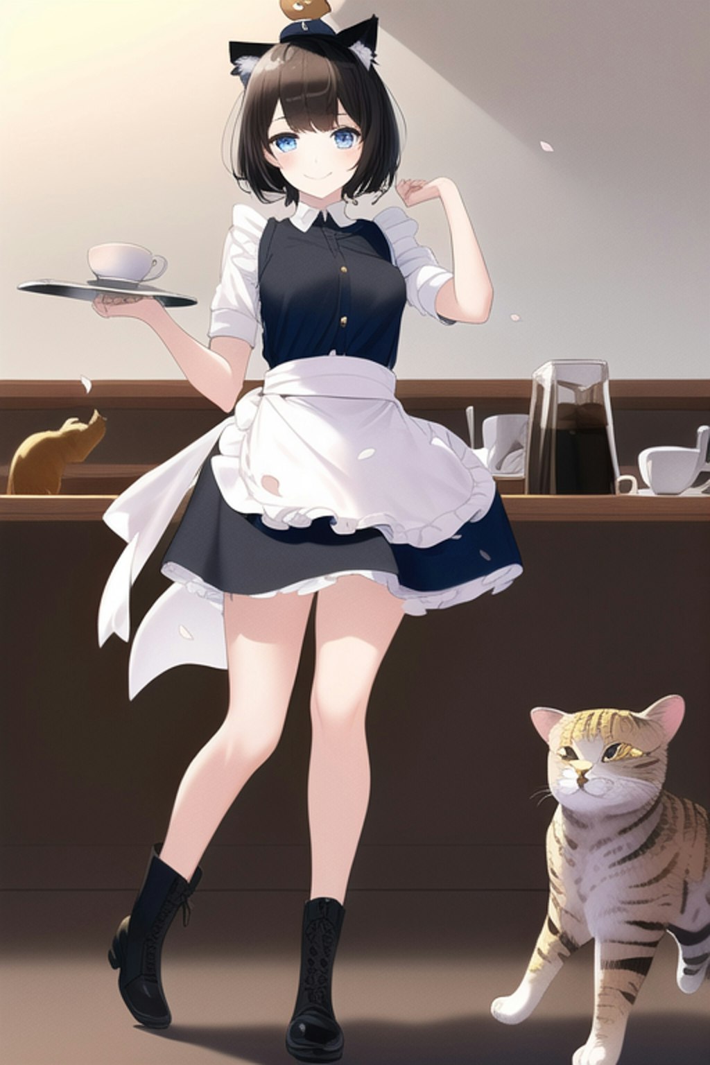 猫カフェの猫耳店員