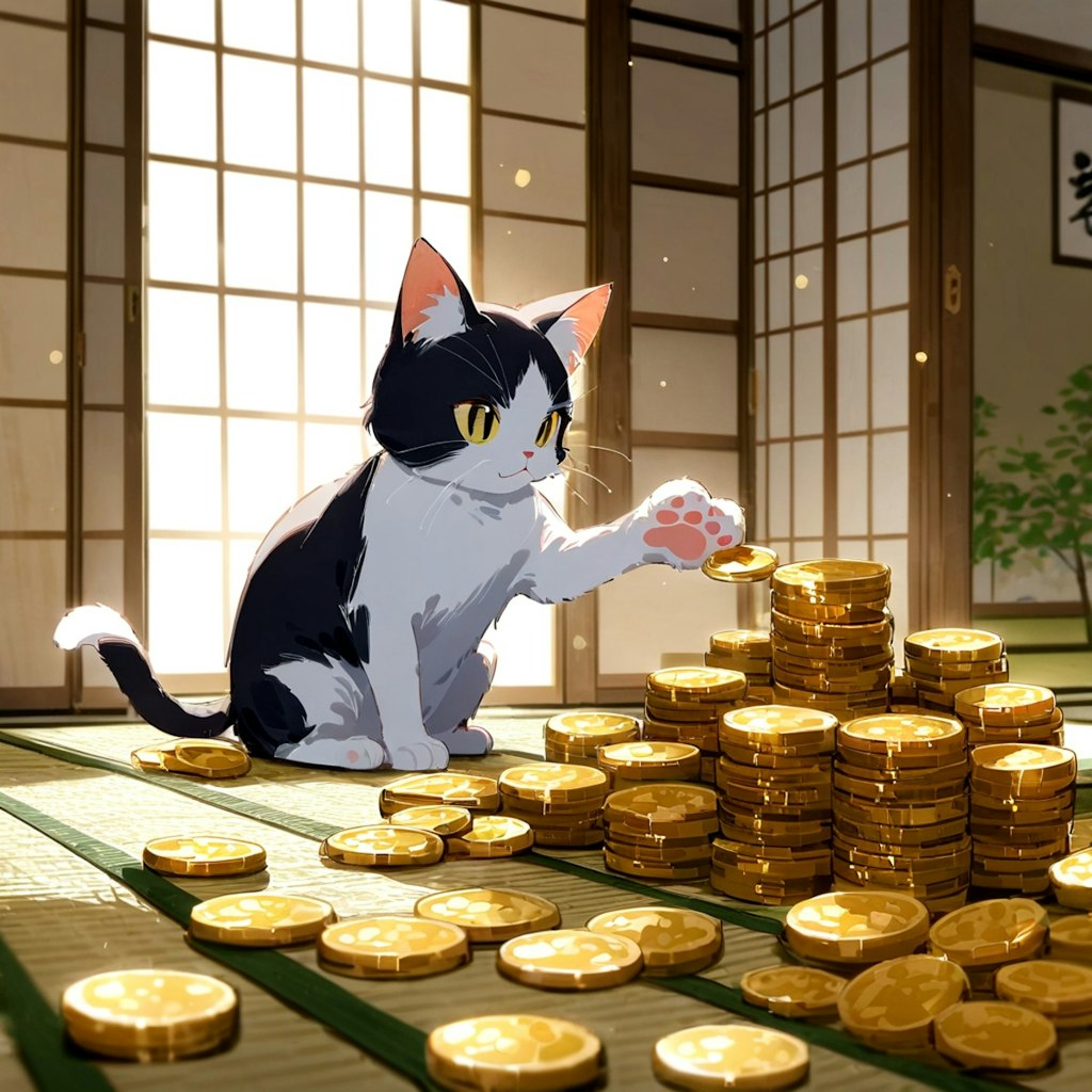 猫にコイン💰