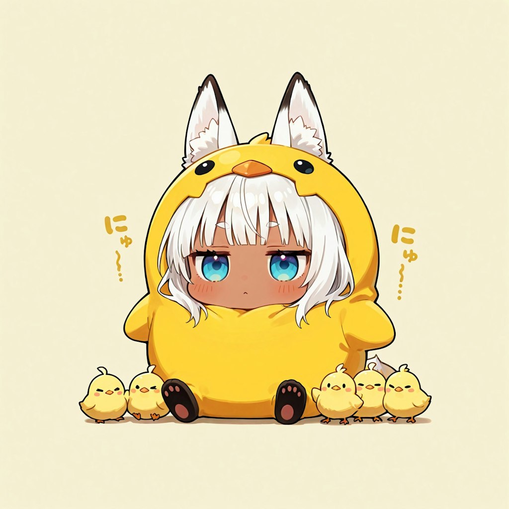 ひよこと白狐ちゃん