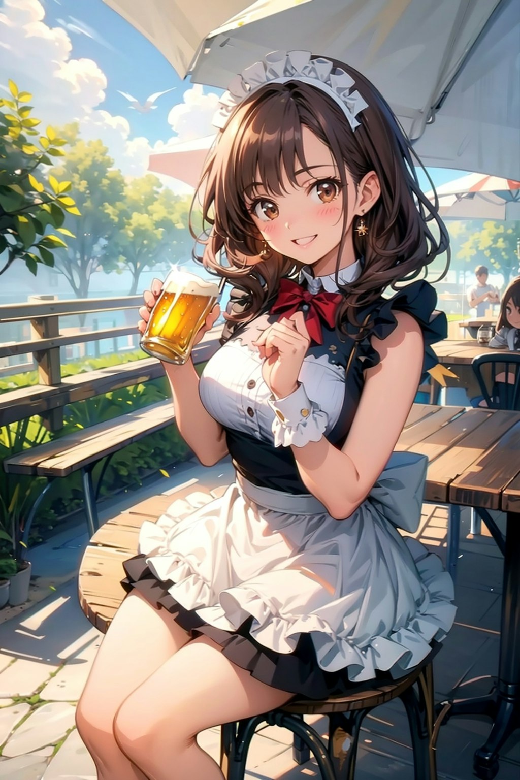 昼飲みのメイドさん