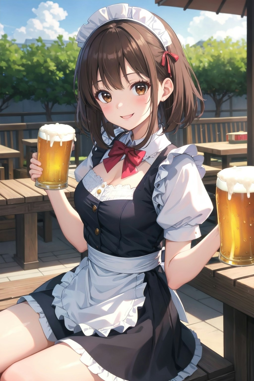 昼飲みのメイドさん