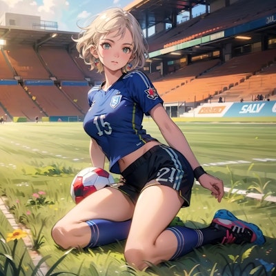 全力サッカー少女1