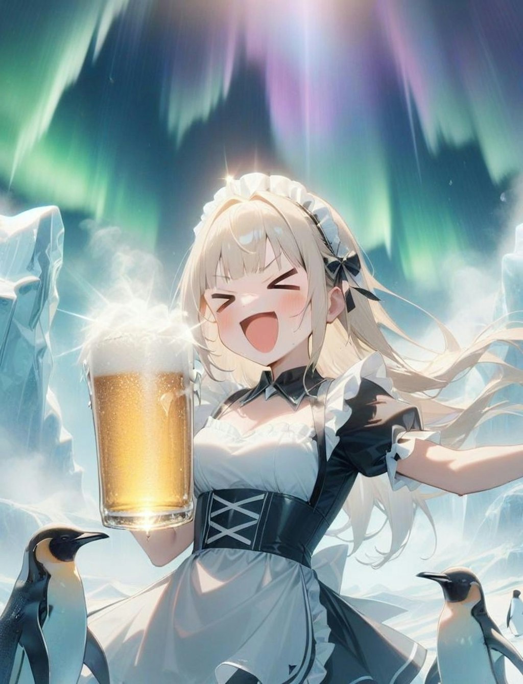 おビールキンキンに冷え過ぎてやがる系メイドちゃん🍺🍺