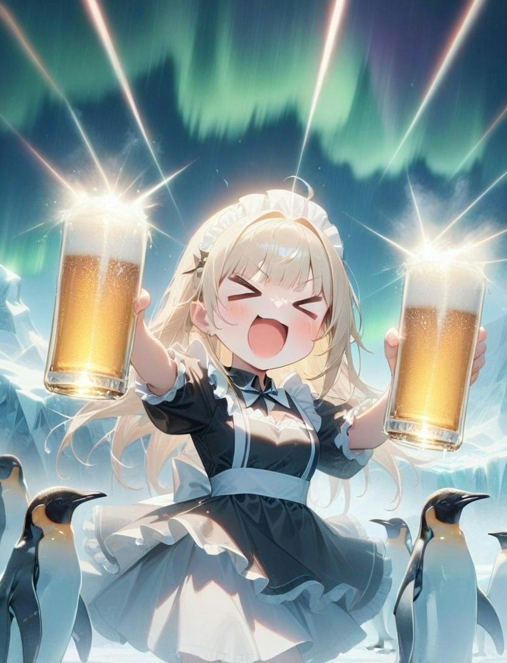 おビールキンキンに冷え過ぎてやがる系メイドちゃん🍺🍺