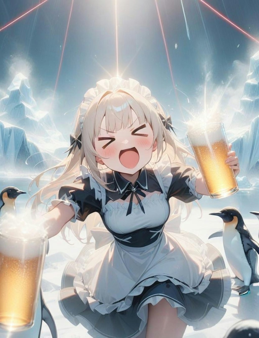 おビールキンキンに冷え過ぎてやがる系メイドちゃん🍺🍺