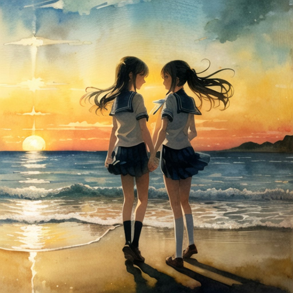 海と少女