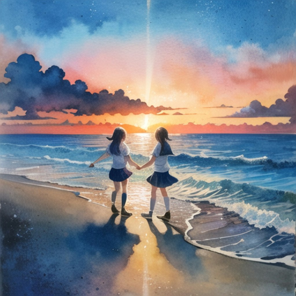 海と少女