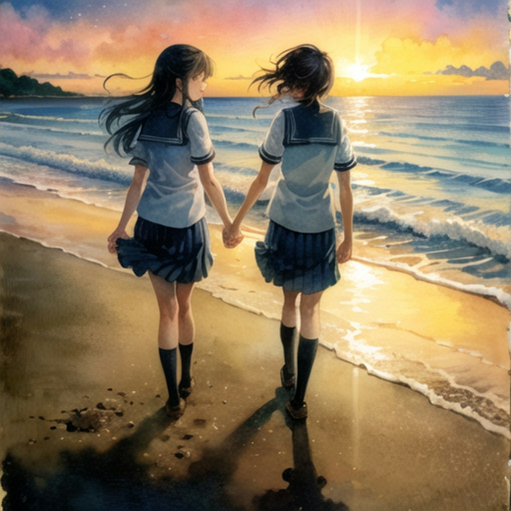 海と少女