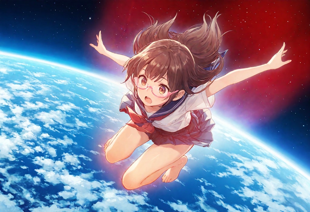 大気圏突入（もちろん生身で）
