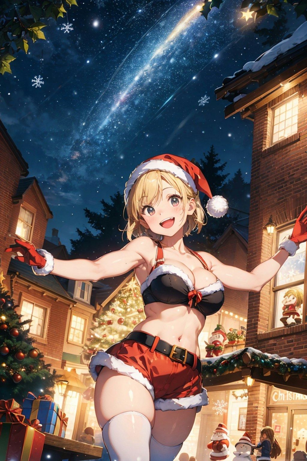 クリスマスの星空