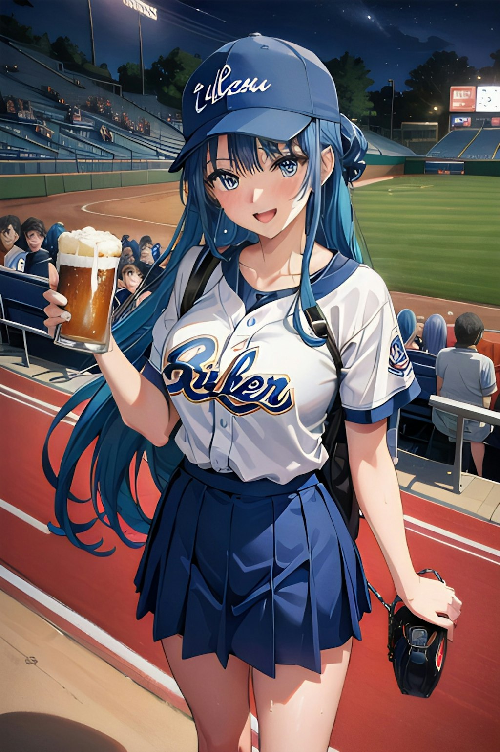 とある野球場のビール売り子達 | chichi-pui（ちちぷい）AIイラスト