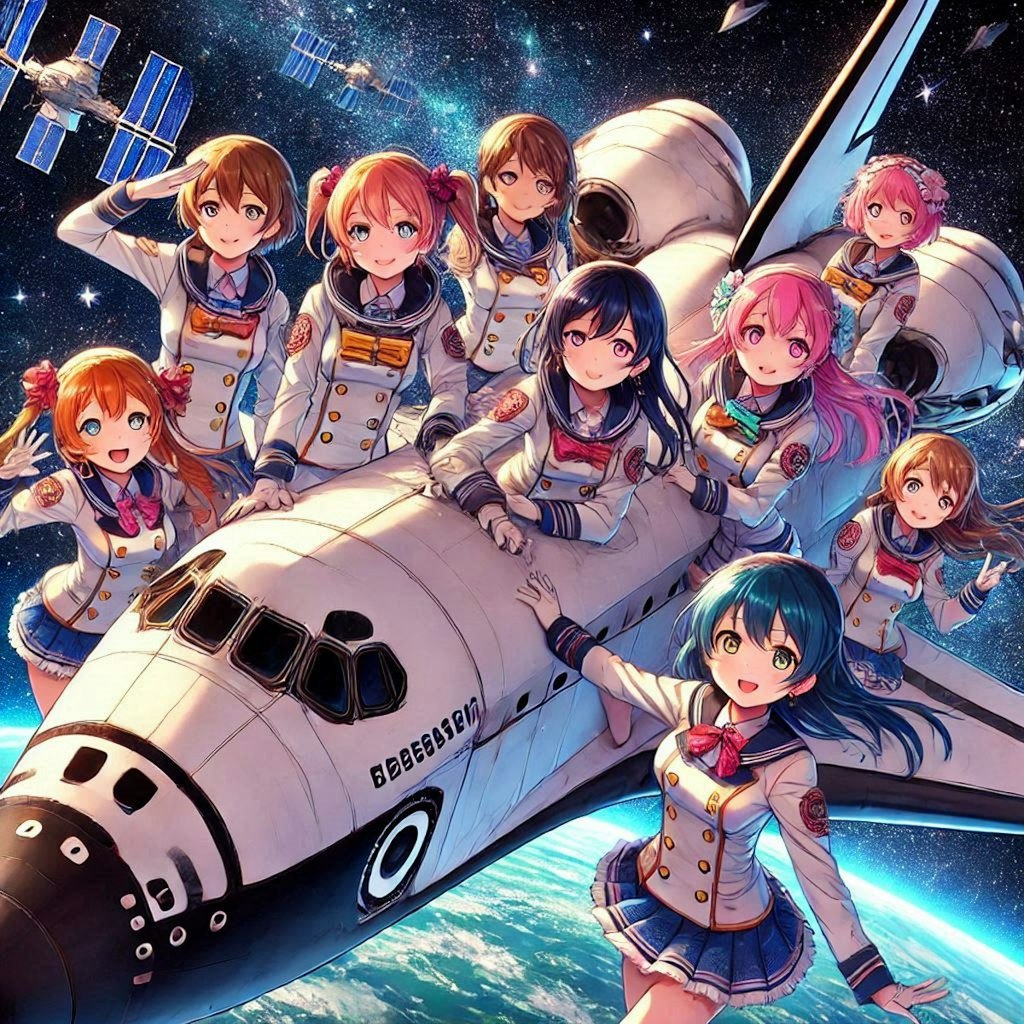 ラブライブキャラとスペースシャトル