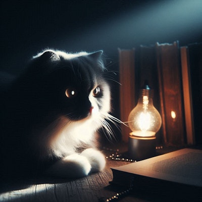 闇と光の猫 | の人気AIイラスト・グラビア