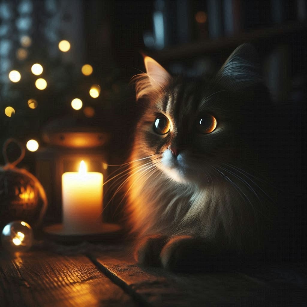 闇と光の猫