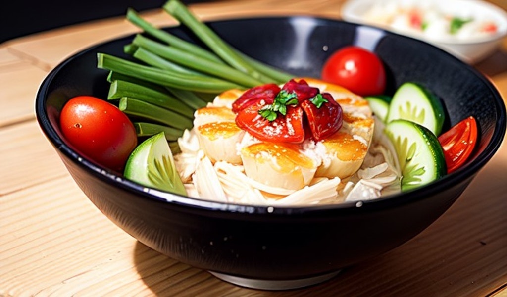 朝の野菜丼