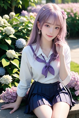 Lilac flower Girl