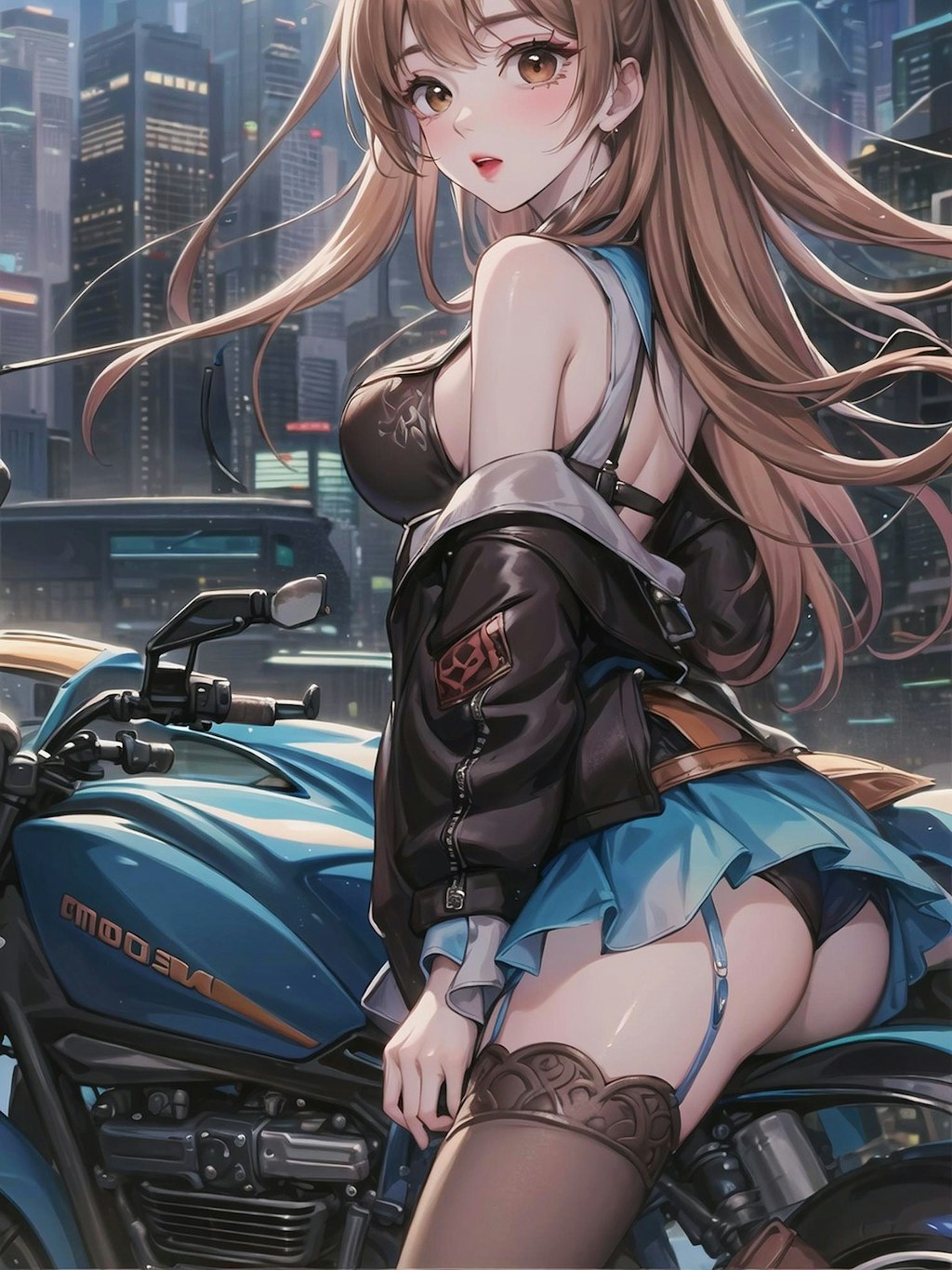 アメリカンなバイク女子