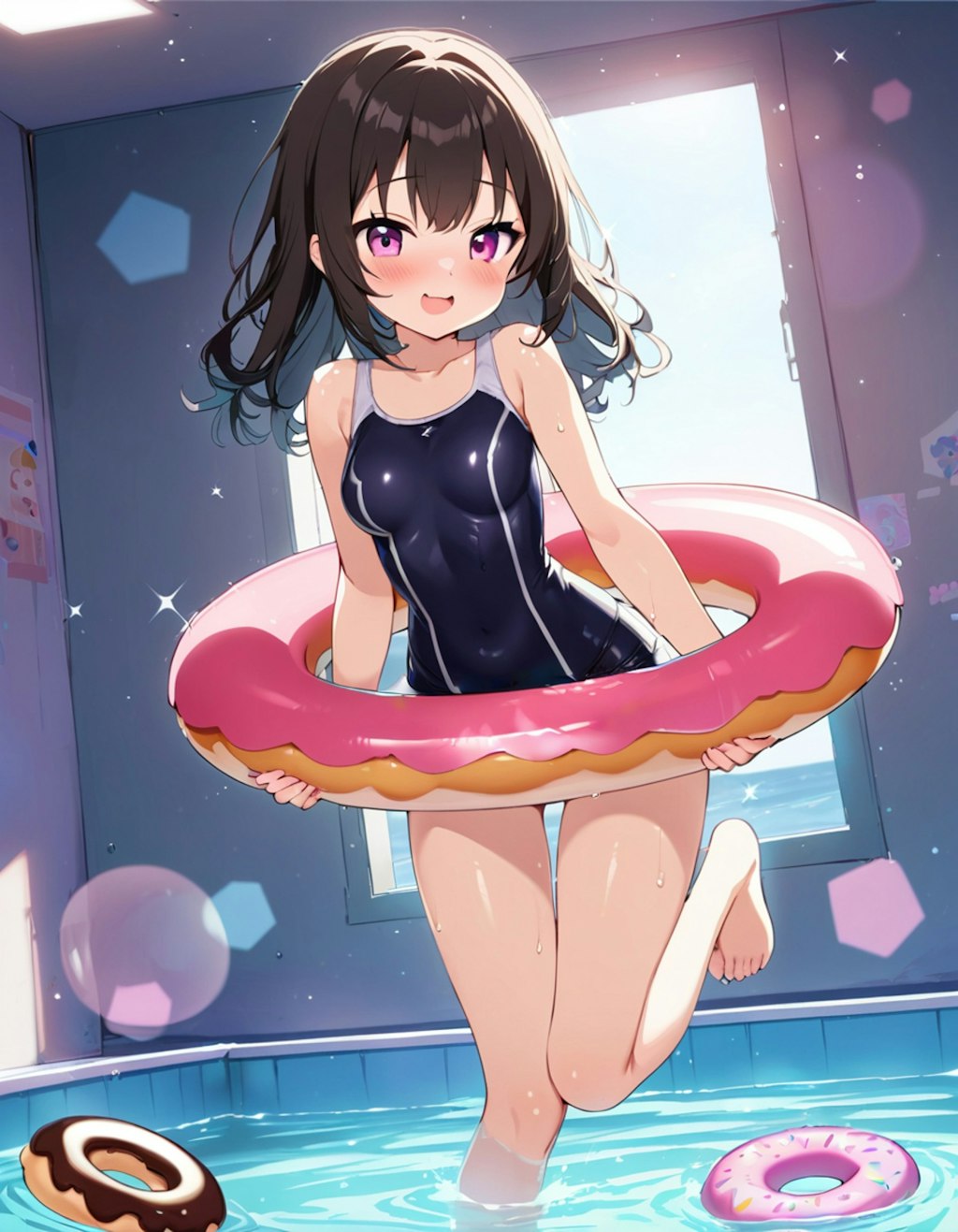 sukumizu in donut float