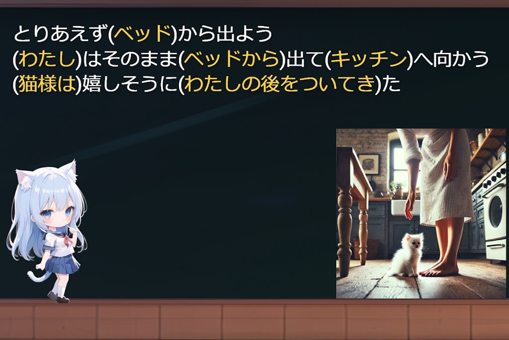 [空欄お題は２枚目から]ちょっと早い最終日の挨拶と、ねこなみの最終問題2