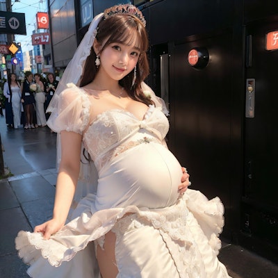 今日の若ママ花嫁妊婦