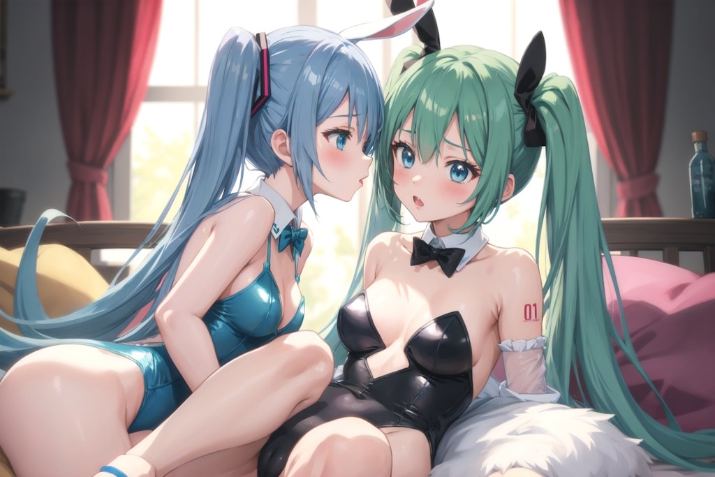 かわいい兎ちゃんの2人♡