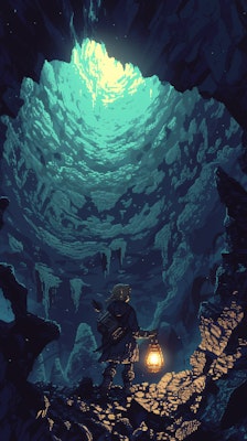洞窟探索(ドット絵)