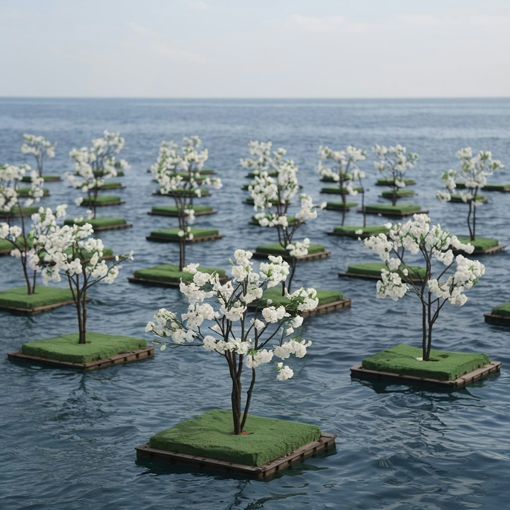 水上の桜