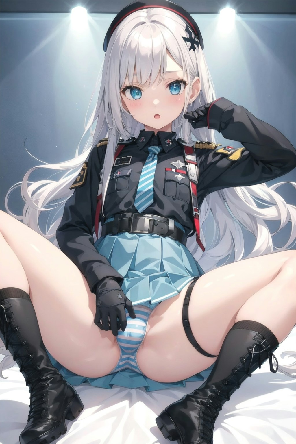 銀髪軍服少女