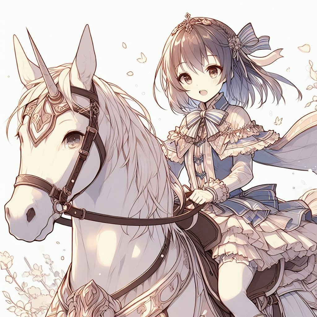 乗馬をする女の子