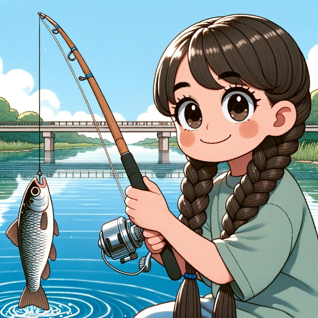 釣りをしている子