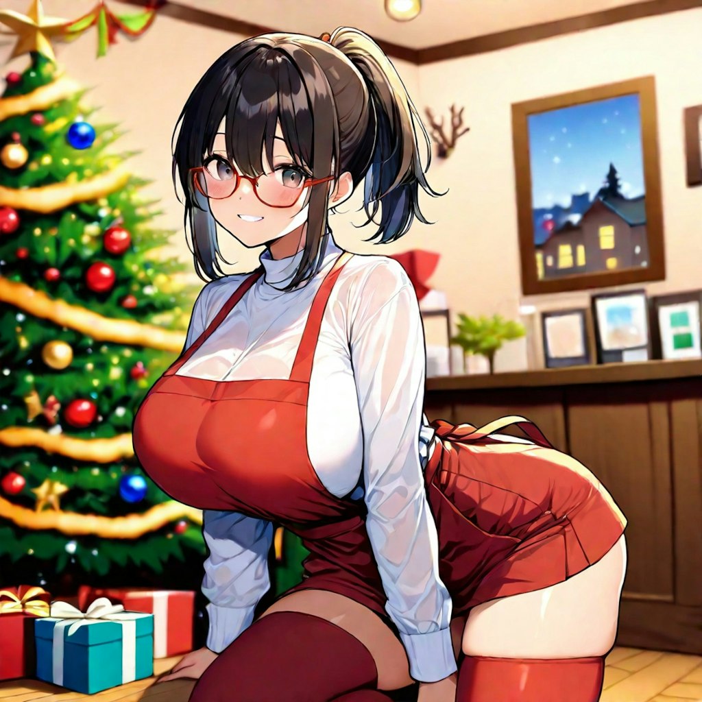 クリスマスの準備をする近所のお姉ちゃんにドキドキするぼく