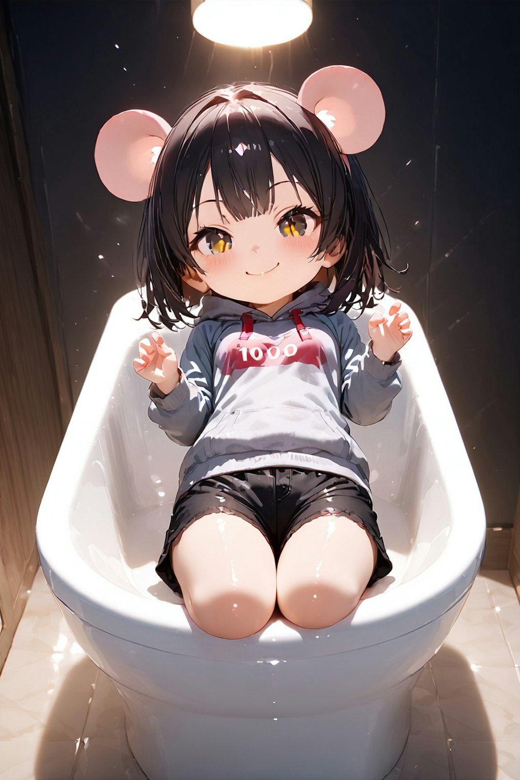 トイレからこんにちは🐭