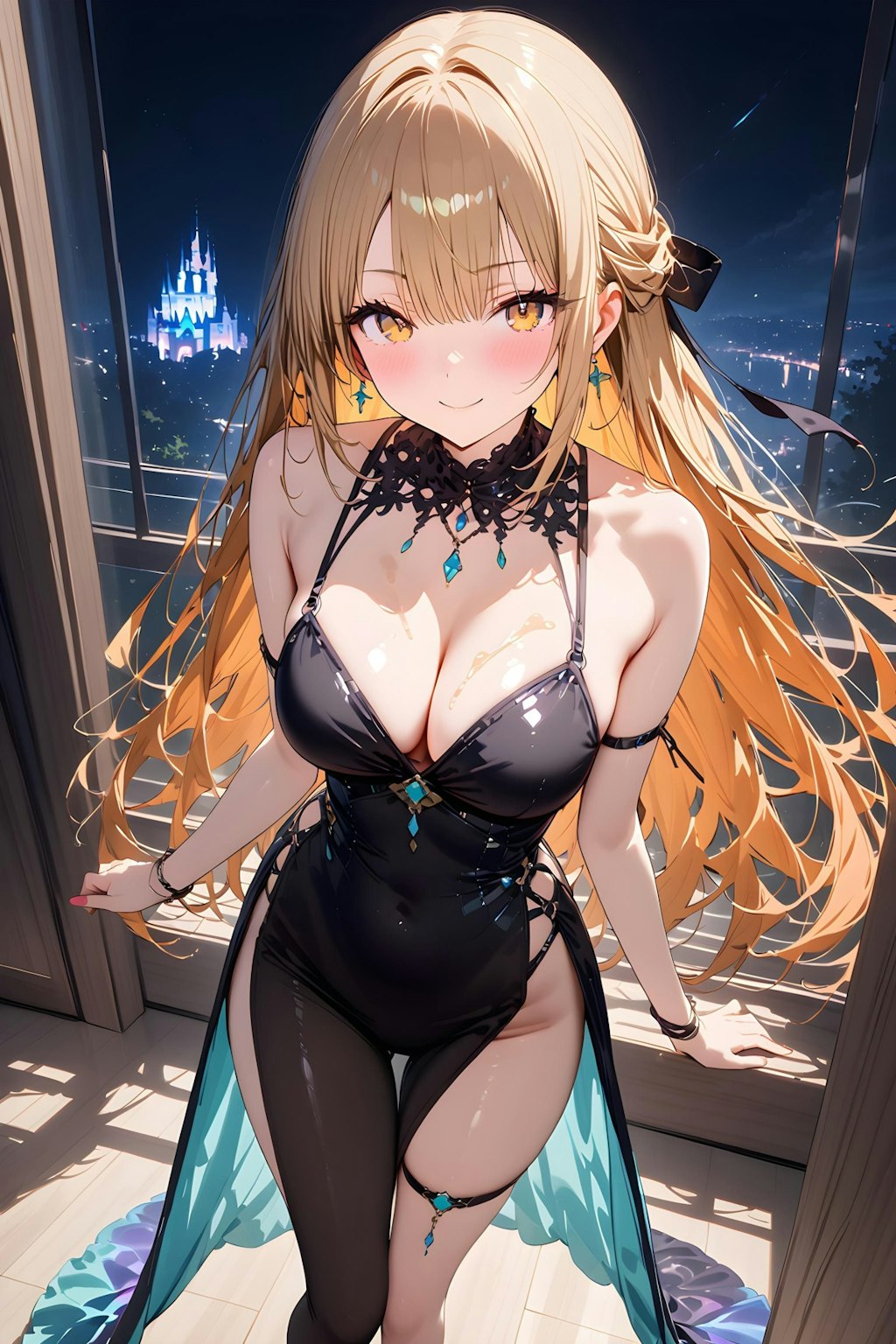 夜景より私を見て!!