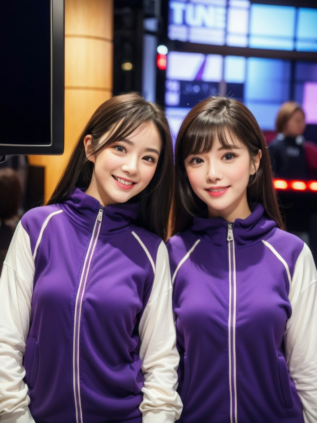 紫ジャージの美女アイドルグループ