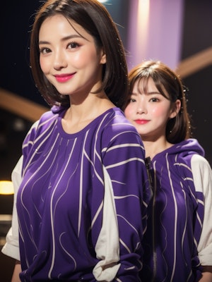 紫ジャージの美女アイドルグループ