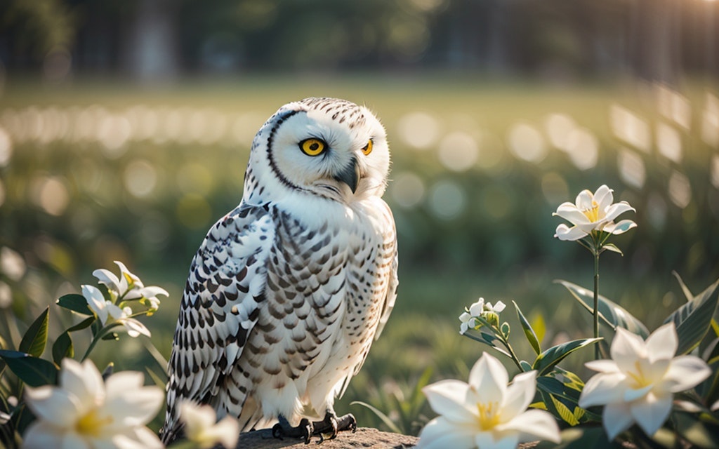 鳥と花