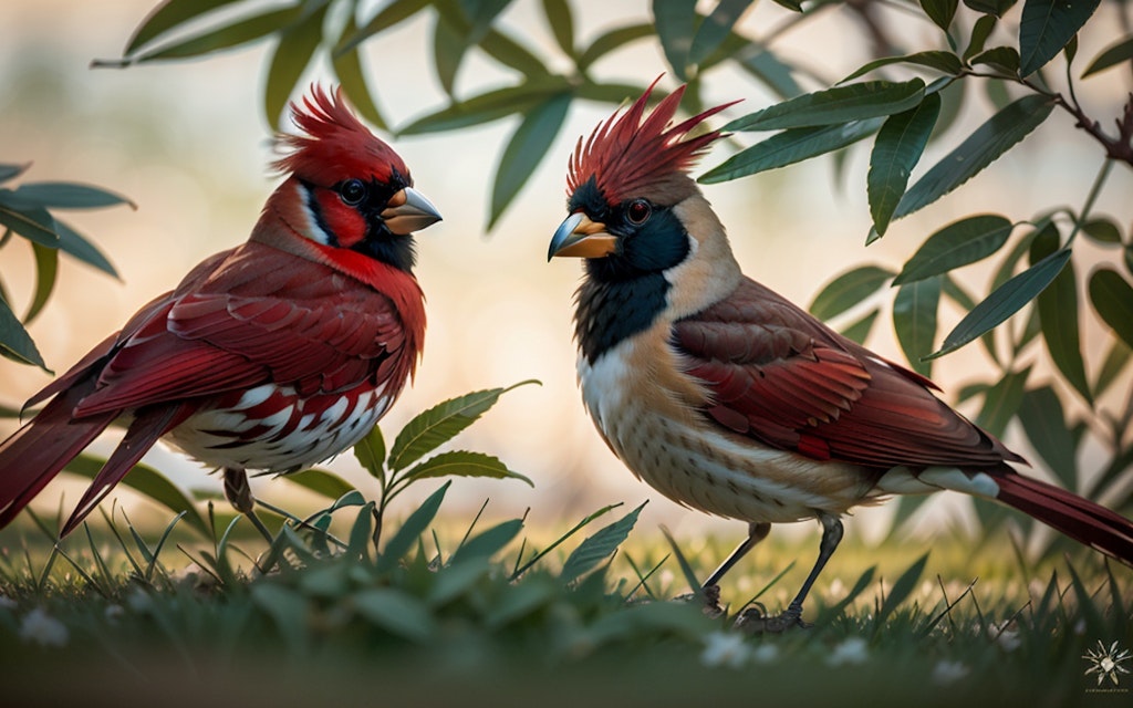 鳥と花