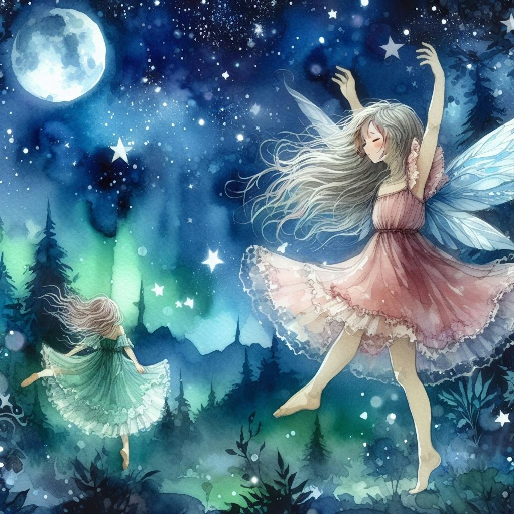 星空の下、踊る妖精