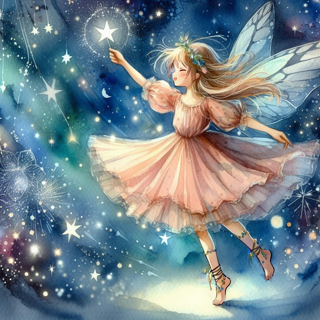 星空の下、踊る妖精