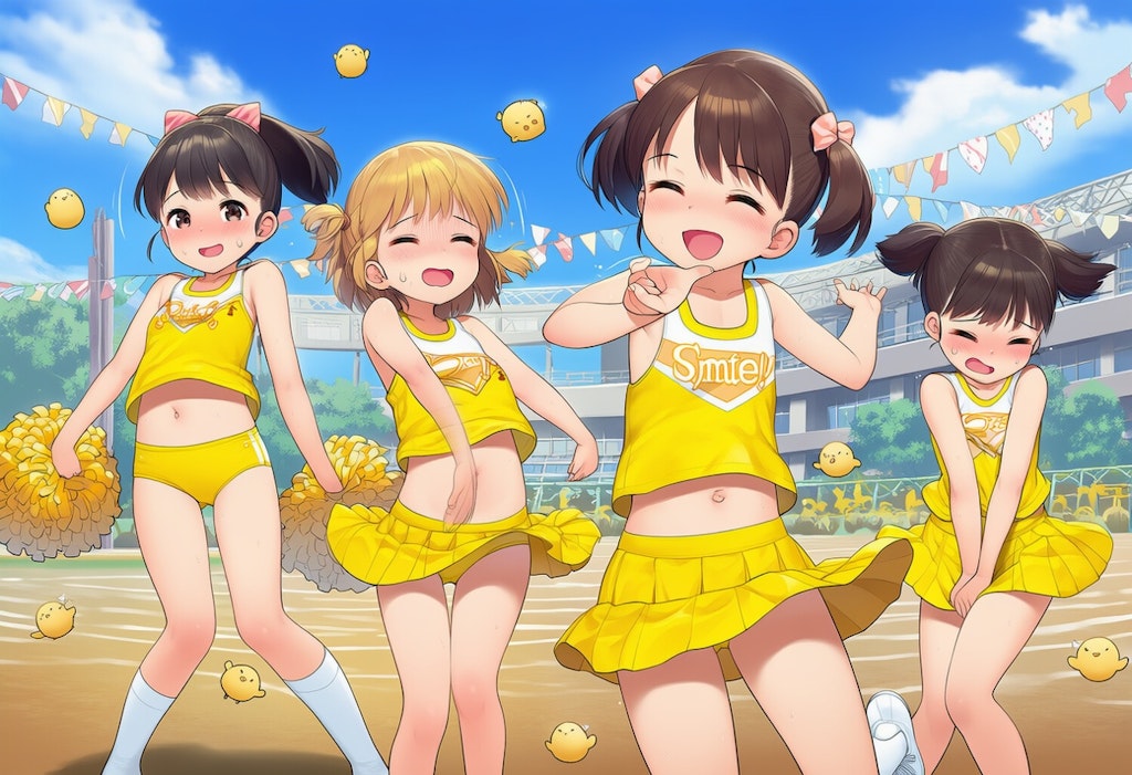 わたしたち！せーのっ…ひよっこチアガールズです！